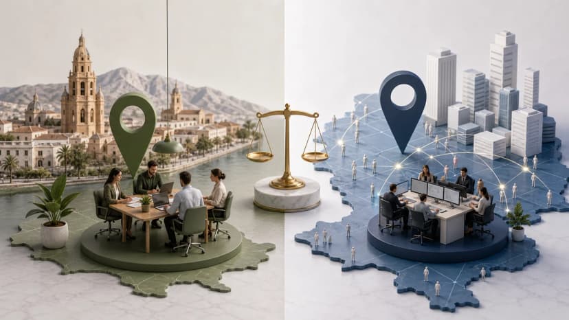 Agencia local vs agencia nacional para marcas en Murcia: comparativa real, precios y cuándo conviene cada una (2026)