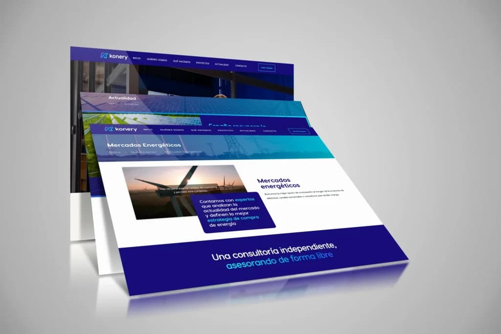 Mockup de web B2B para ingeniería y construcción