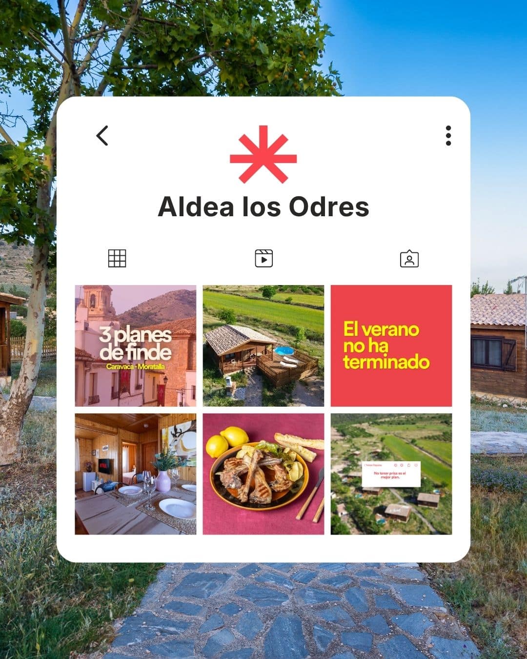 Cabañas Rurales Moratalla – Estrategia Social Media Aldea los Odres, contenido del proyecto